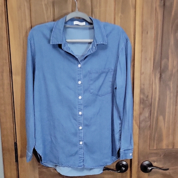 Blue Button-Up Shirt - Picture 1 of 4